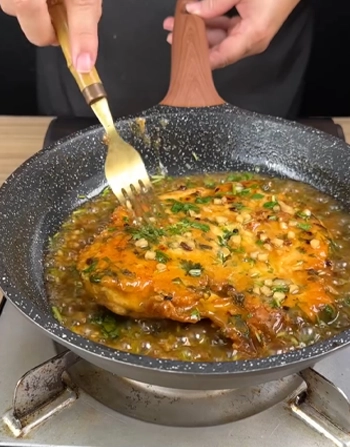 Parmesan Chicken in White Wine Garlic Butter Sauce